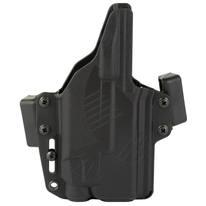 Glock 19 with Streamlight TLR-7 pistol weapon light in Raven Perun holster - Streamlight vs SureFire comparison