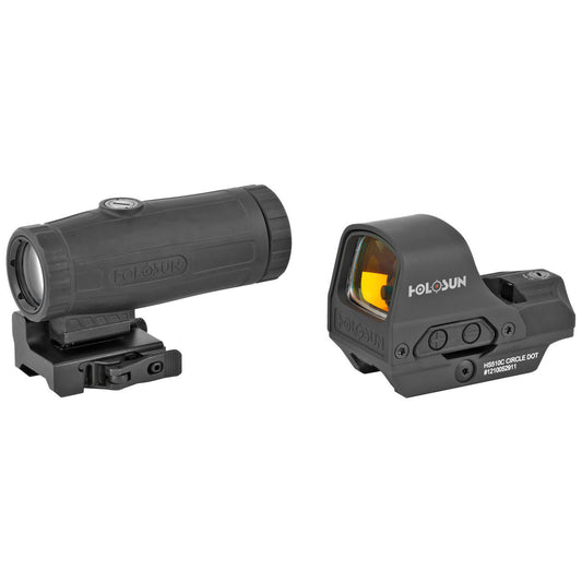 Best AR-15 optics under $500 - Holosun HS510C reflex sight with HM3X 3x magnifier combo for AR-15 rifle