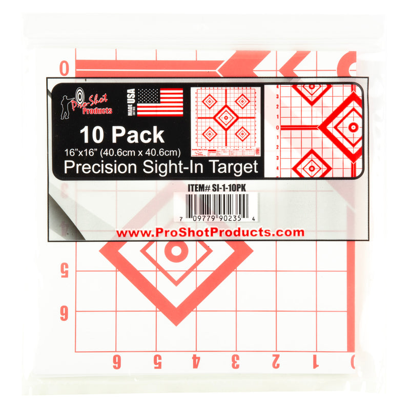 PROSHOT 16X16 RED SIGHT IN 10PK