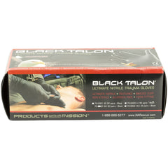 NAR Black Nitrile Tactical Gloves — Medium, 50-Pair Box, Medical Grade for First Responders