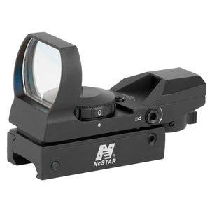 NcSTAR Red Dot Reflex Sight, 4 Reticles, Weaver Mount - Black