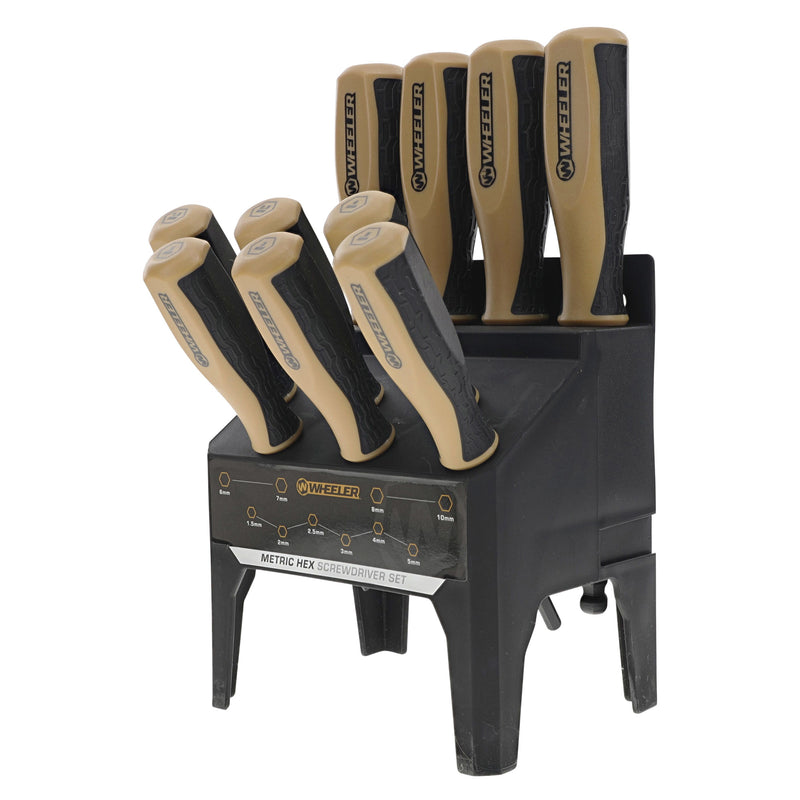 WHEELER 10PC METRICHEX BENCH DRIVSET