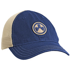 Magpul Icon Patch Garment Washed Trucker Hat — Navy/Khaki
