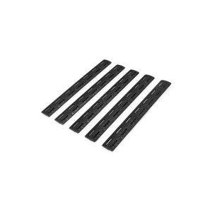 BCM Gunfighter MCMR Rail Panel Kit — 5.5 in, Black, 5-Pack