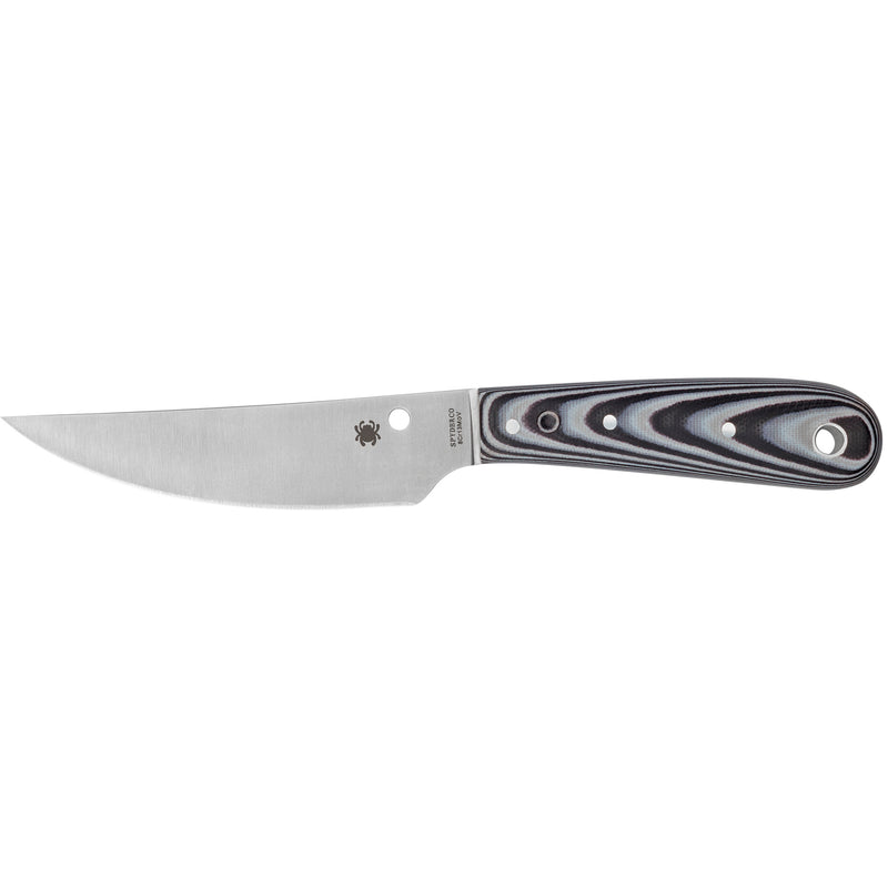 SPYDERCO BOW RVR G-10 BLK/WTE W/STH