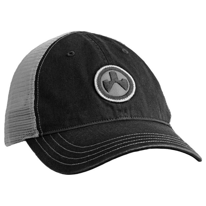 Magpul Icon Patch Garment Washed Trucker Hat — Black/Charcoal
