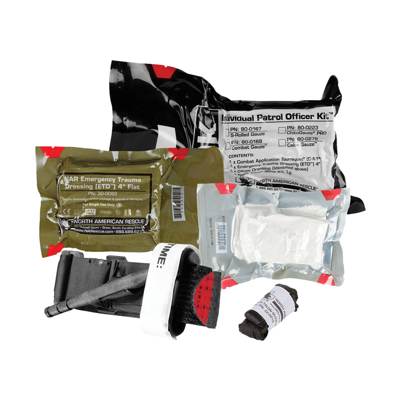 NAR IPOK Individual Patrol Officer Kit — Compact LE Trauma Kit with CAT Tourniquet & Combat Gauze