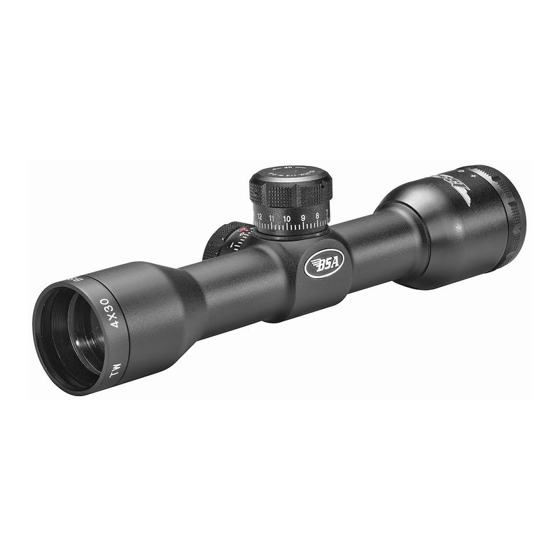 BSA Tactical Weapon 4x30 Rifle Scope — Mil-Dot Reticle, Black
