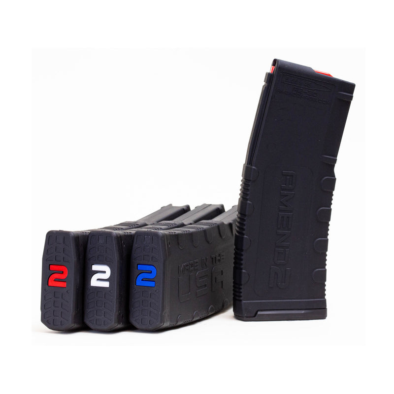 Amend2 AR-15 5.56 NATO 30-Round Magazine — 3 Pack Red White Blue