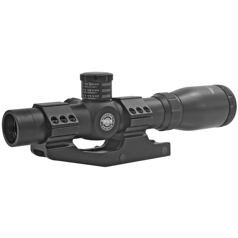 BSA Tactical Weapon Series 1-4x24mm Rifle Scope — Mil-Dot Reticle, Black