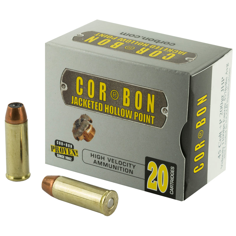 CORBON 45 COLT +P 200GR JHP 20/500