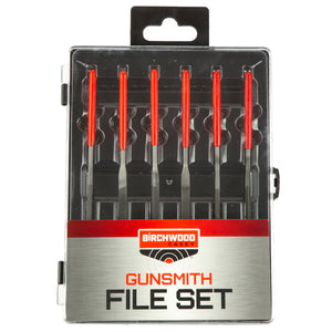 B/C GUNSMITHING FILE SET 6PC BLK/RD