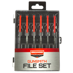 B/C GUNSMITHING FILE SET 6PC BLK/RD