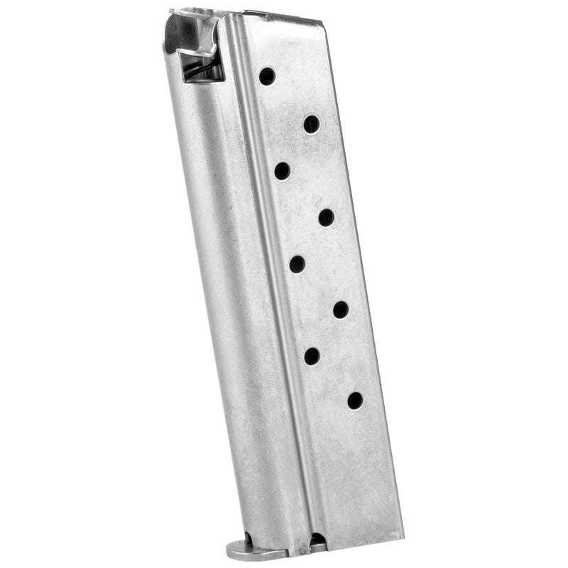 Mag Colt Government, Gold Cup, Combat Commander .38 Super Stainless Steel 9-Round Magazine