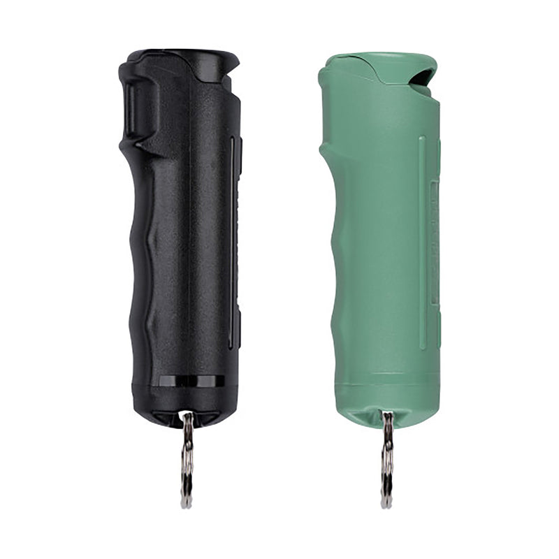 SABRE 2PK PEPPER GEL W/CLP BLK/GRN