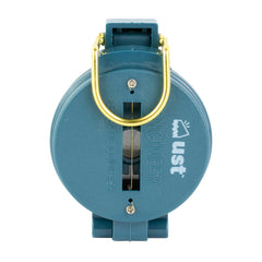 UST Lensatic Compass — Military-Style Liquid-Filled Sighting Compass with Lanyard, Blue