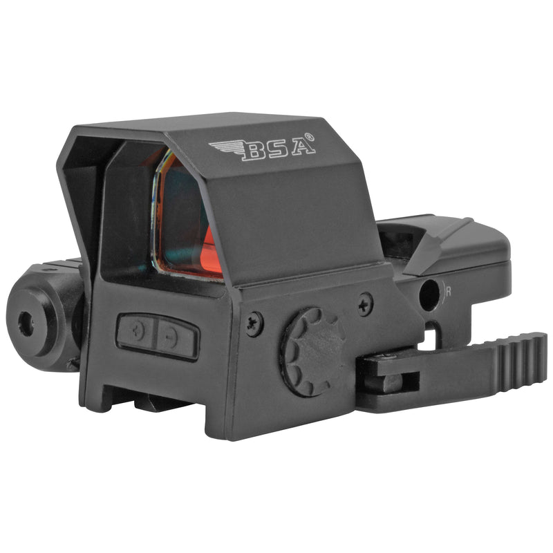 BSA 33x24mm Reflex Sight with Integrated Red Laser — Black