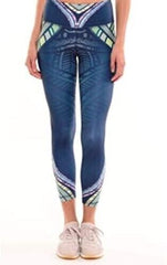 Tribe Active Kawelo Leggings Capri S Blue