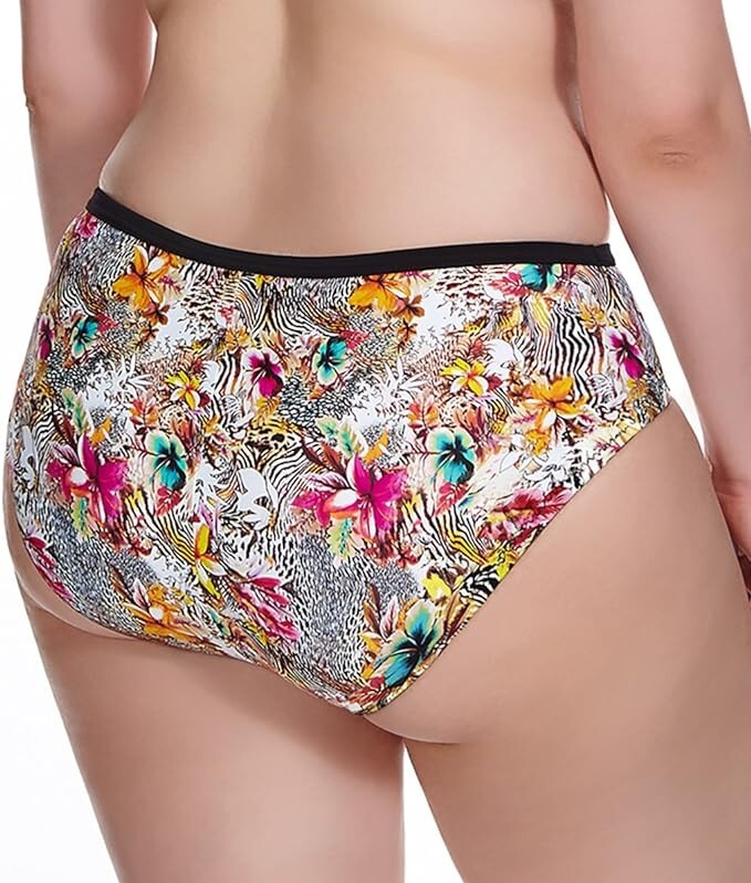 Elomi Fly Free Mid Rise Brief Swim Bottom (ES7521) 4X/Black
