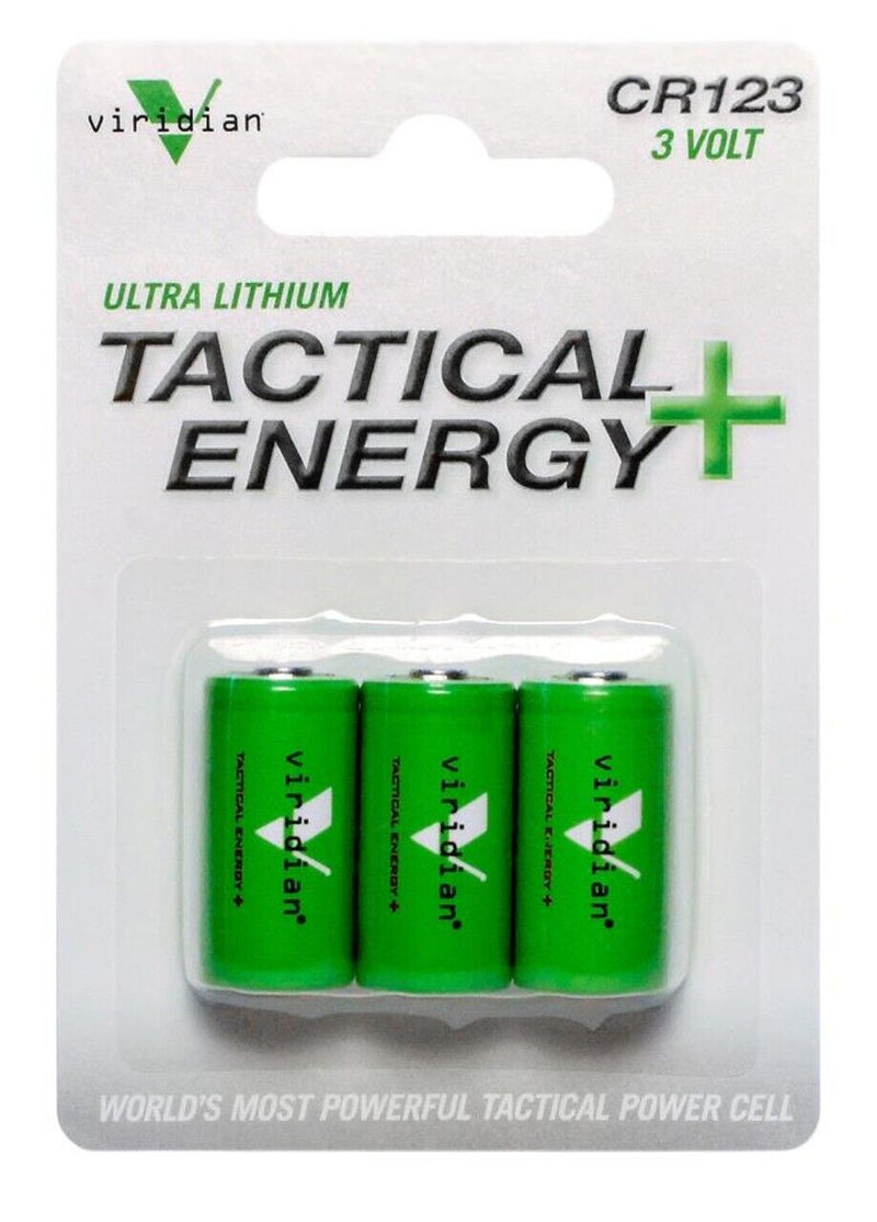 Viridian CR1233 CR123A 3V Lithium Batteries 3 Pack