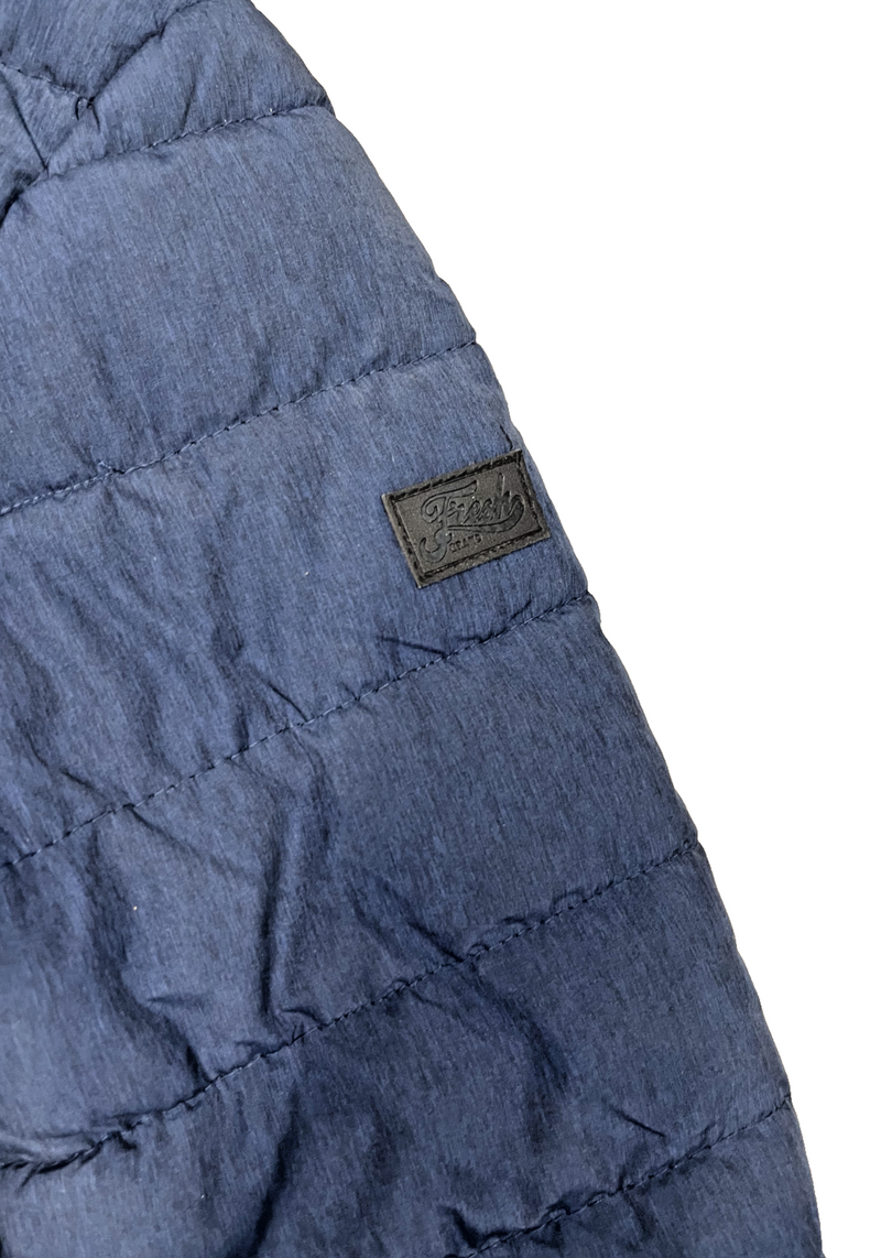 Fresh Brand Men's Aviator Flight Bomber Jacket blue size L
