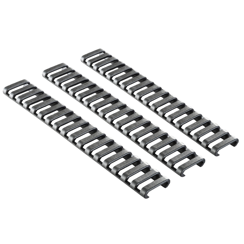 ERGO 18-SLOT LDDR RAIL COVERS 3PK BK