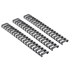 ERGO 18-SLOT LDDR RAIL COVERS 3PK BK