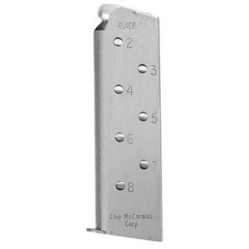 Chip McCormick Shooting Star M1911 Magazine w Pad .45 ACP Stainless Steel 8/rd