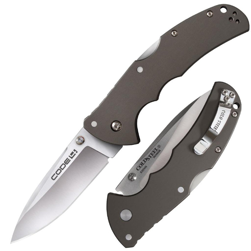 Cold Steel Code-4 Spear Point Lockback Knife Gray - 3-1/2