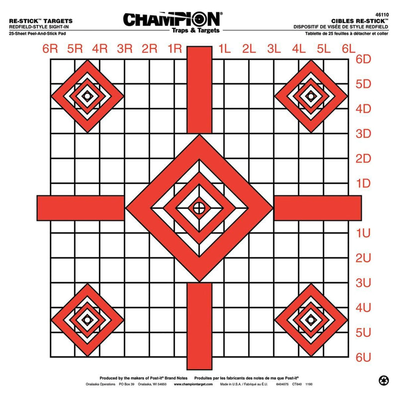 Champion ReStick Targets Redfield-Style Precision Sight-In 16
