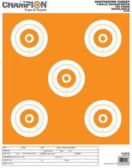 Champion Shotkeeper Targets White & Orange 5 Bull Large 12/Pack