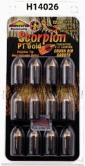 Harvester Muzzleloading Scorpion PT Gold Premium Polymer Tip Muzzleloader Bullets 50 Cal. Sabot 260 gr .451
