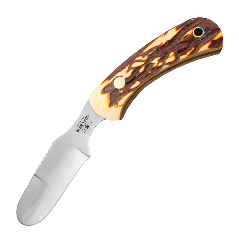 Bear & Son Stag Delrin Ergonomic Skinner Knife 6-1/2