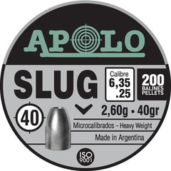 Hatsan Apolo Slug Air Rifle Pellets .25 Cal 40 gr 200/ct
