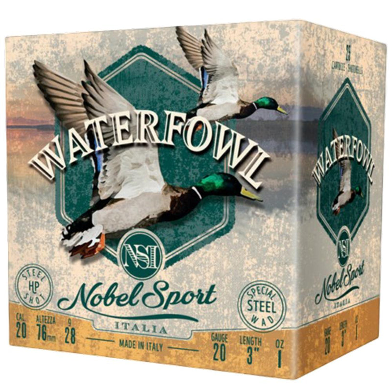 Nobel Sport Steel Waterfowl 20 Shotshells 20ga 1oz 3