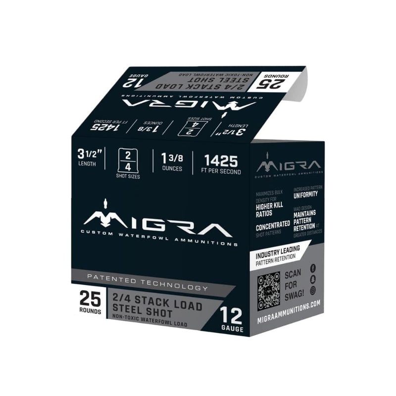Migra Steel Waterfowl Stacked Shotshells 12ga 3.5