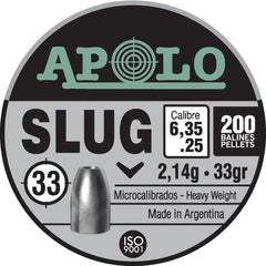 Hatsan Apolo Slug Air Rifle Pellets .25 Cal 33 gr 200/ct