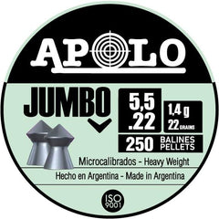 Hatsan Apolo Jumbo Air Rifle Pellets 22 Cal 22 gr 250/ct