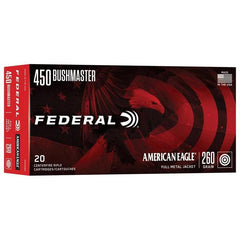 Federal American Eagle Rifle Ammunition .450 Bushmaster 260gr FMJ 2040 fps 20/ct