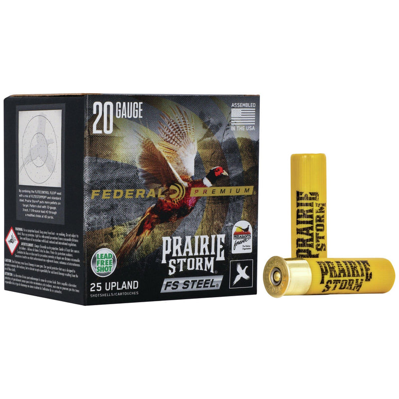 Federal Prairie Storm FS Steel Shotshells 20 ga 3