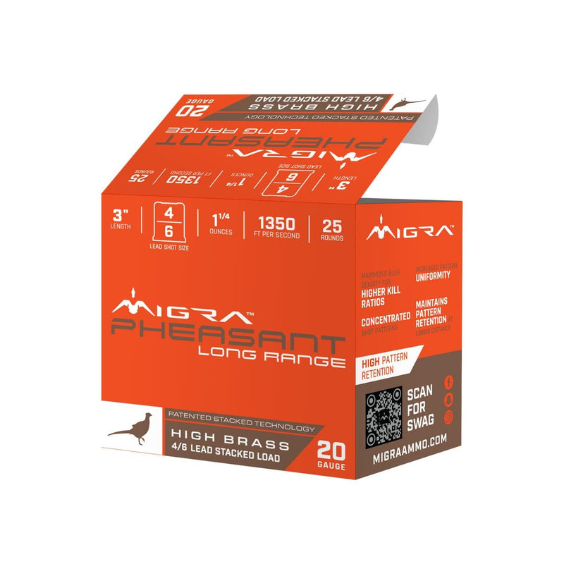 Migra Pheasant Long Range Shotshells 20ga 3