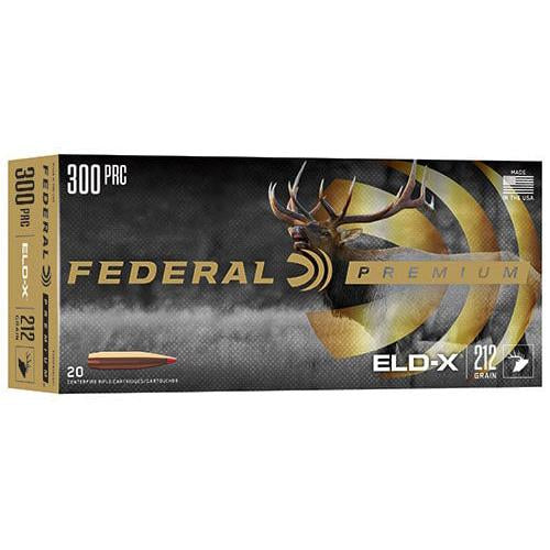 Federal Premium ELD-X Rifle Ammunition 300 PRC 212gr PT 2860 fps 20/ct