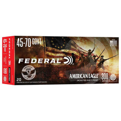 Federal American Eagle 250th Rifle Ammunition .45-70 Govt 300gr SP 1850 fps 20/ct