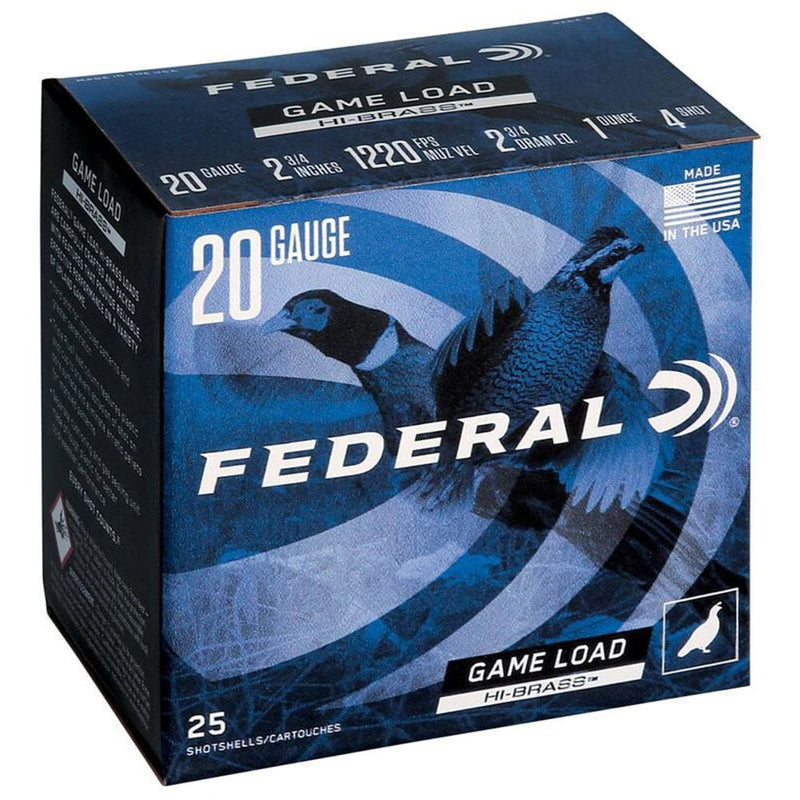 Federal Game-Shok Upland Game Hi Brass Load Shotshells 20 ga 2 3/4
