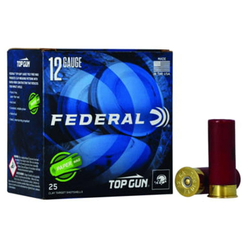 Federal Top Gun Paper Wad Shotshells 12 ga 2-3/4
