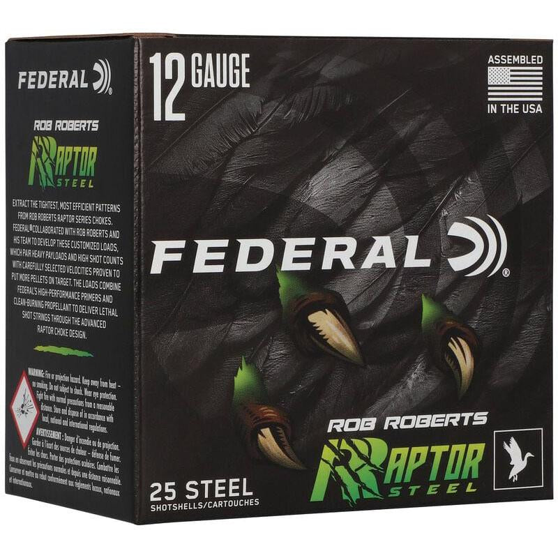 Federal Rob Roberts Raptor Steel Shotshells 12ga 3