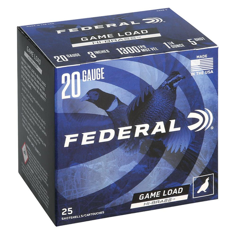 Federal Game-Shok Upland Game Hi Brass Load Shotshells 20 ga 3