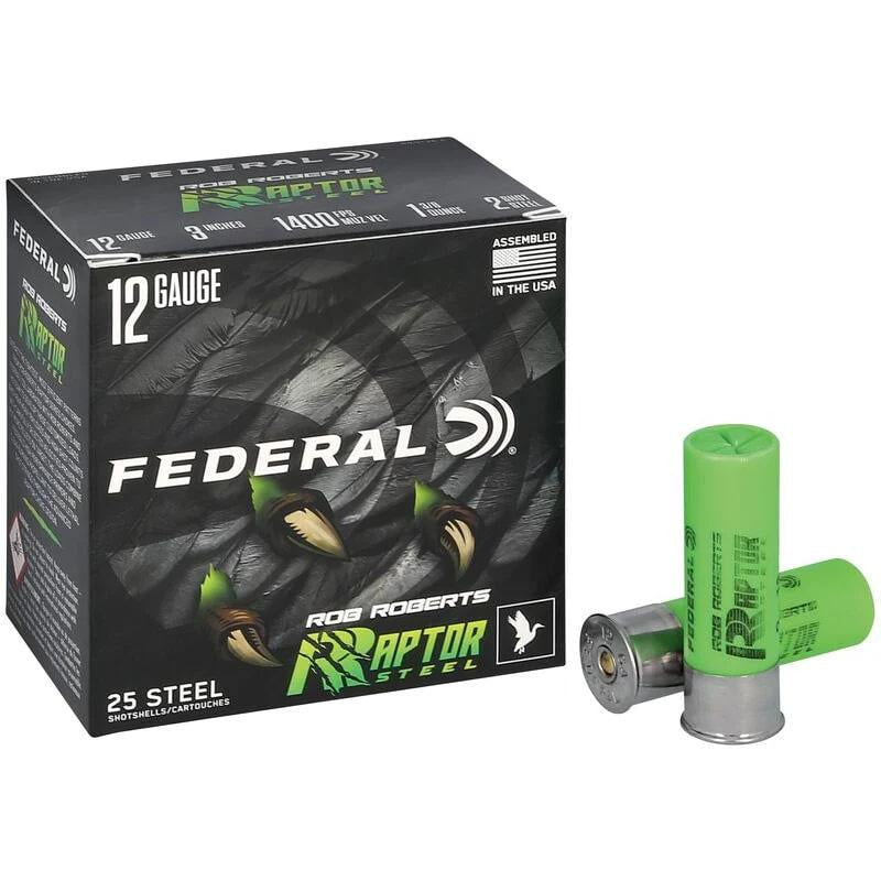Federal Rob Roberts Raptor Steel Shotshells 12ga 3