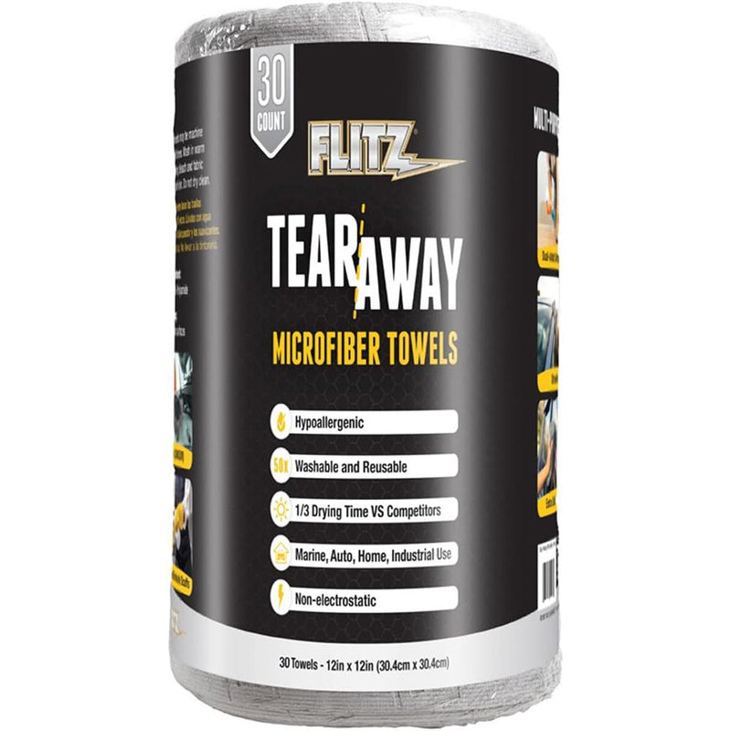 Flitz Tear-Away Microfiber Cloth Rolls 12