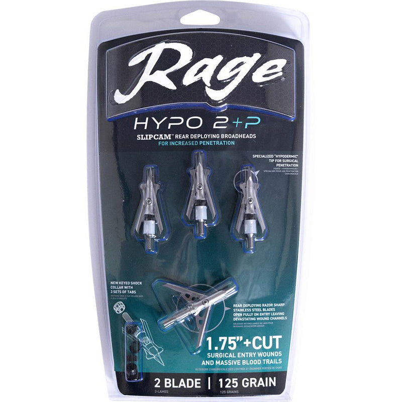 Rage Hypo 2 +P  Broadheads 125 gr 1.75
